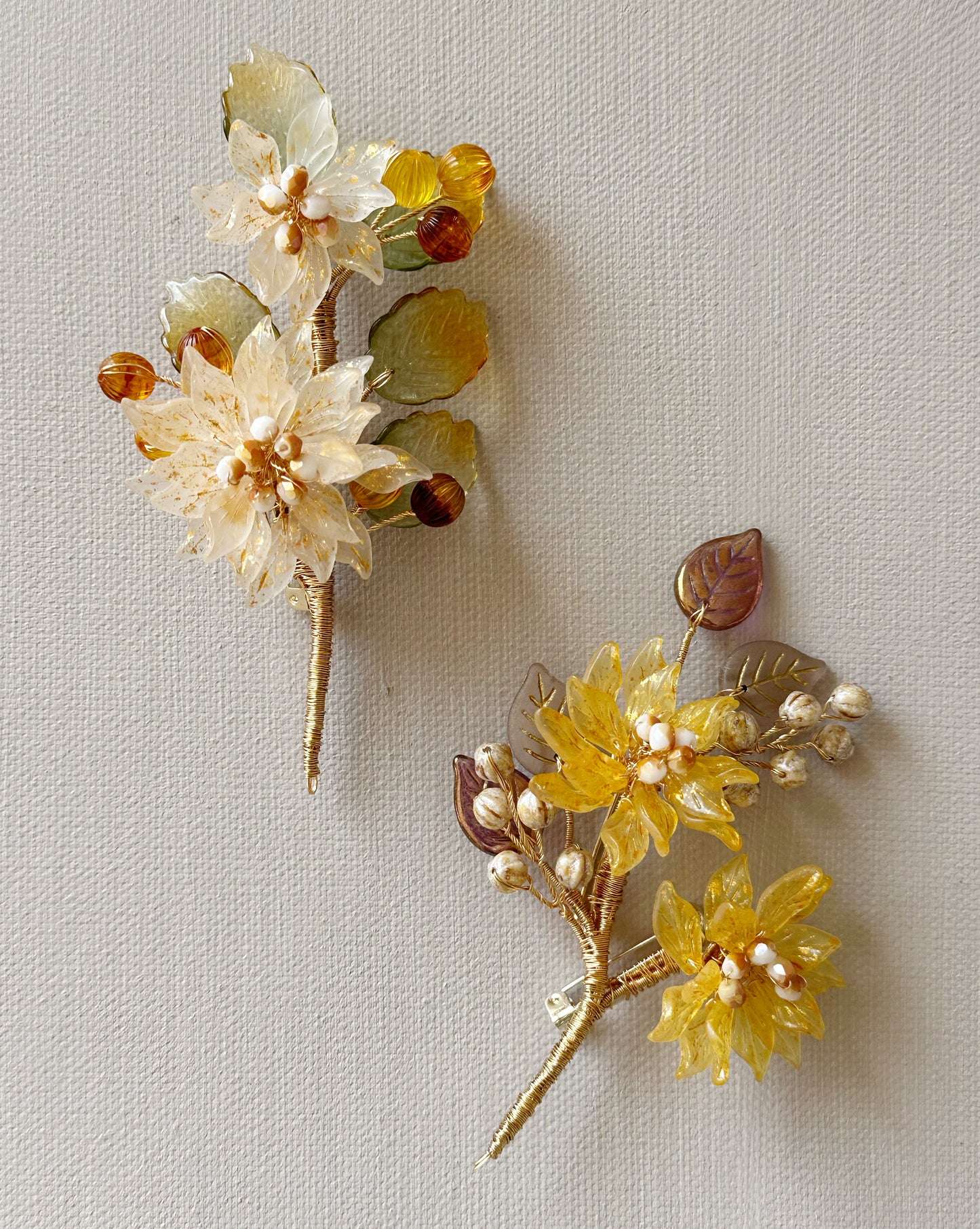 Sonnet of dahlia luxurious flower brooch