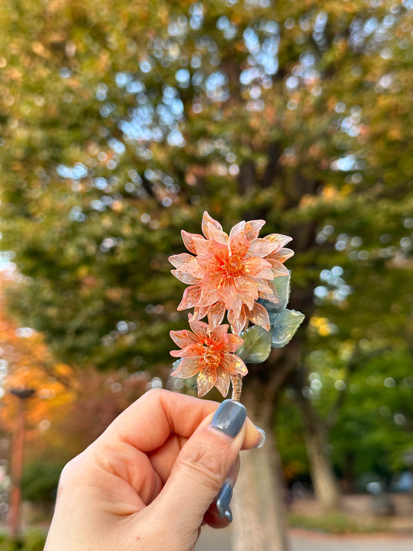 Sonnet of dahlia double flower brooch