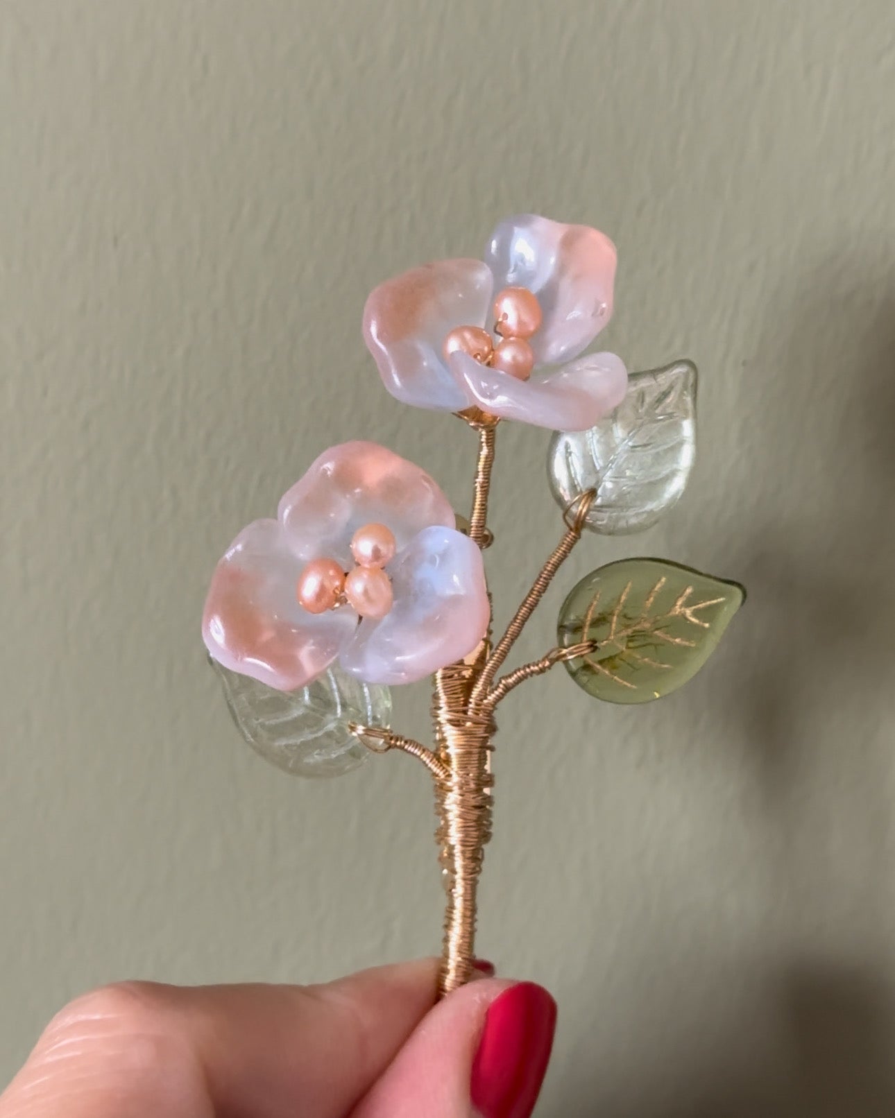 Elizabeth's English garden double floral brooch