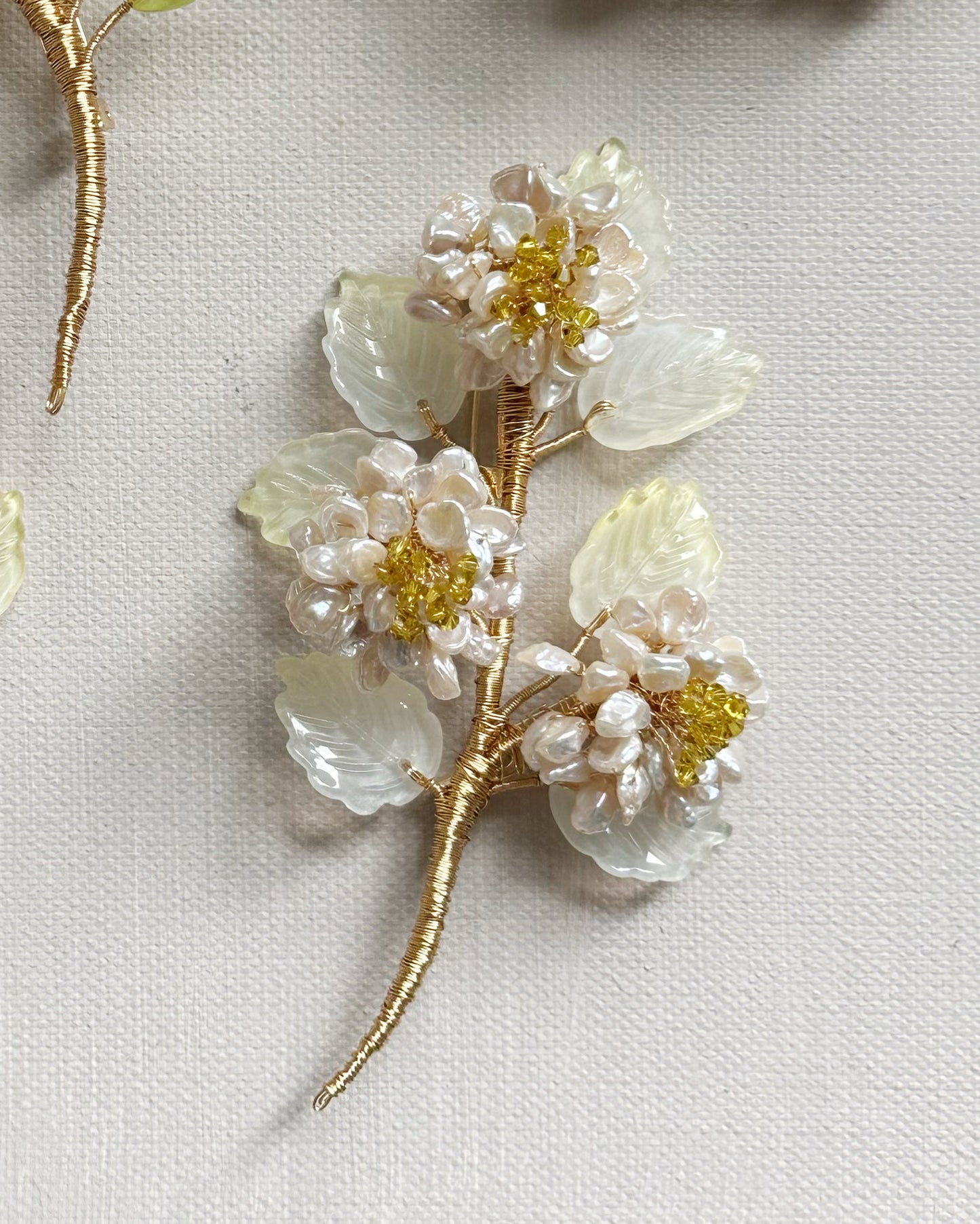 Victoria's statement peonies brooch