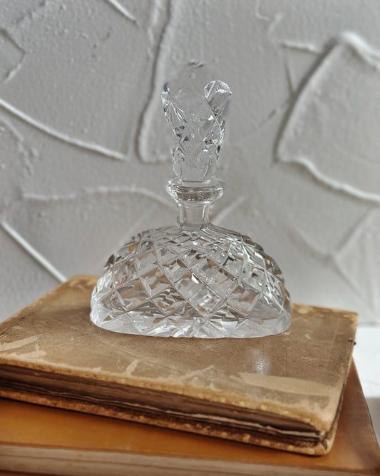 Antique Edwardian Marie mantua cut glass perfume bottle