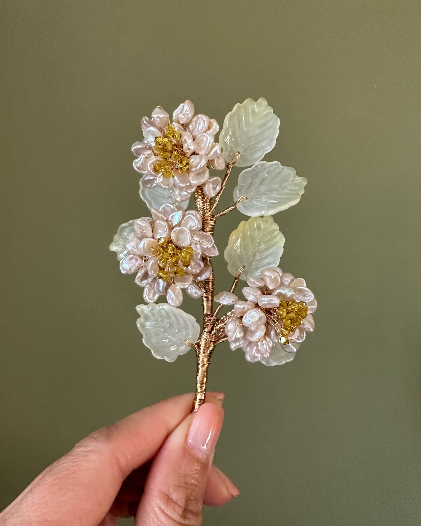 Victoria's statement peonies brooch