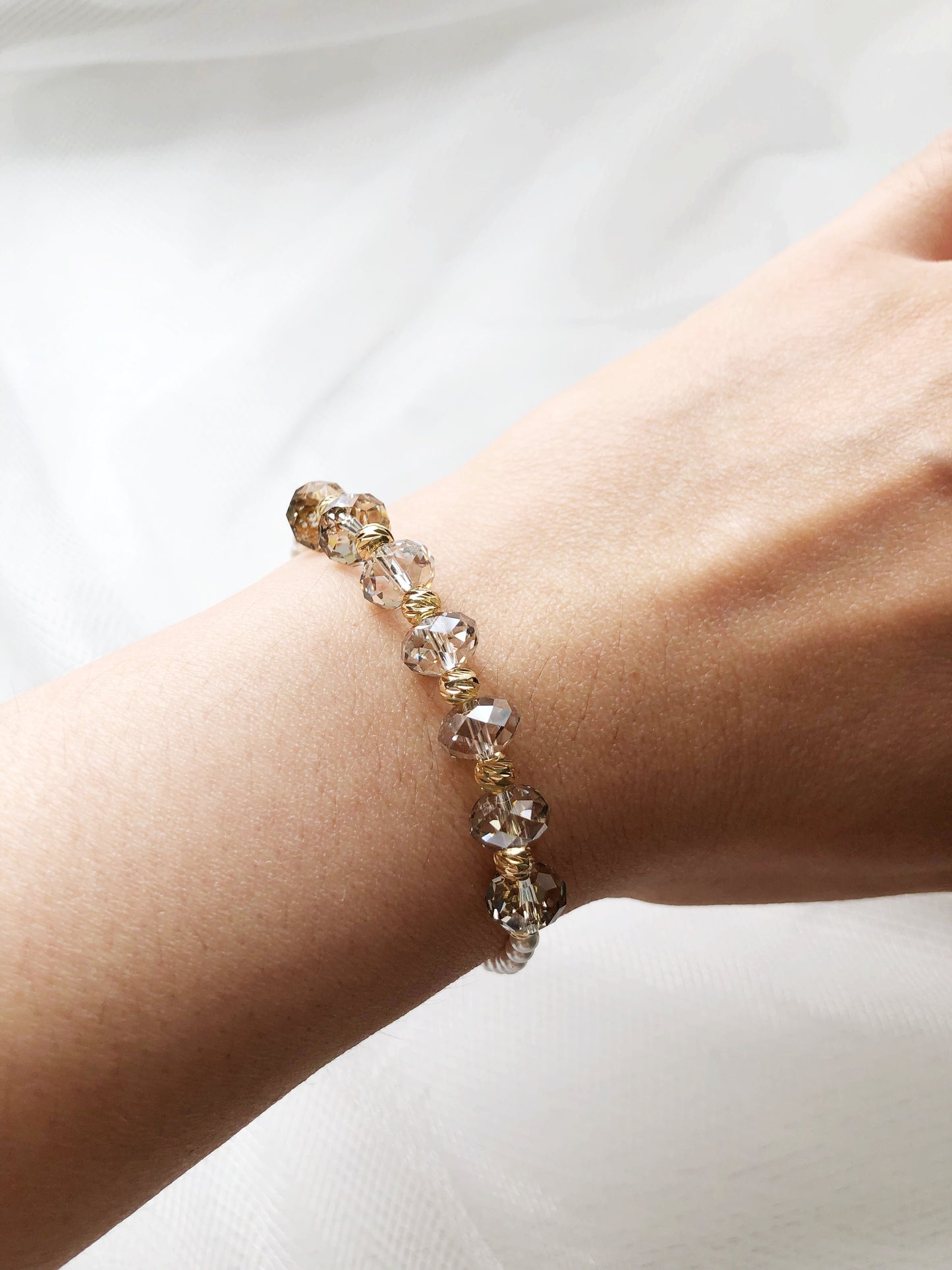 Swarovski crystal pearls and crystals bracelet