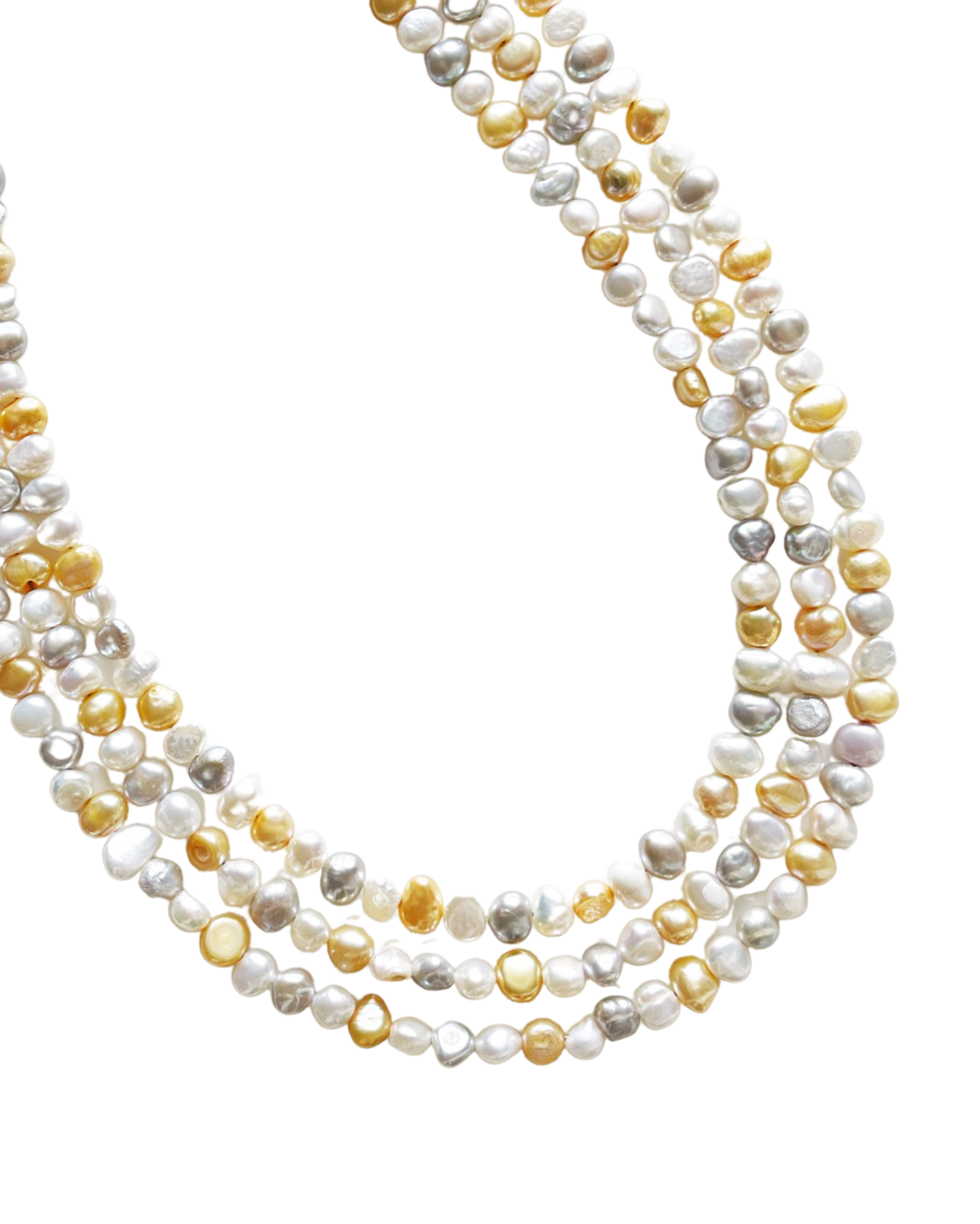 Yellow pearls necklace deals