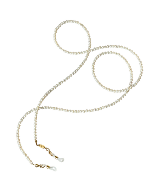 Small freshwater pearls eyeglasses chain necklace