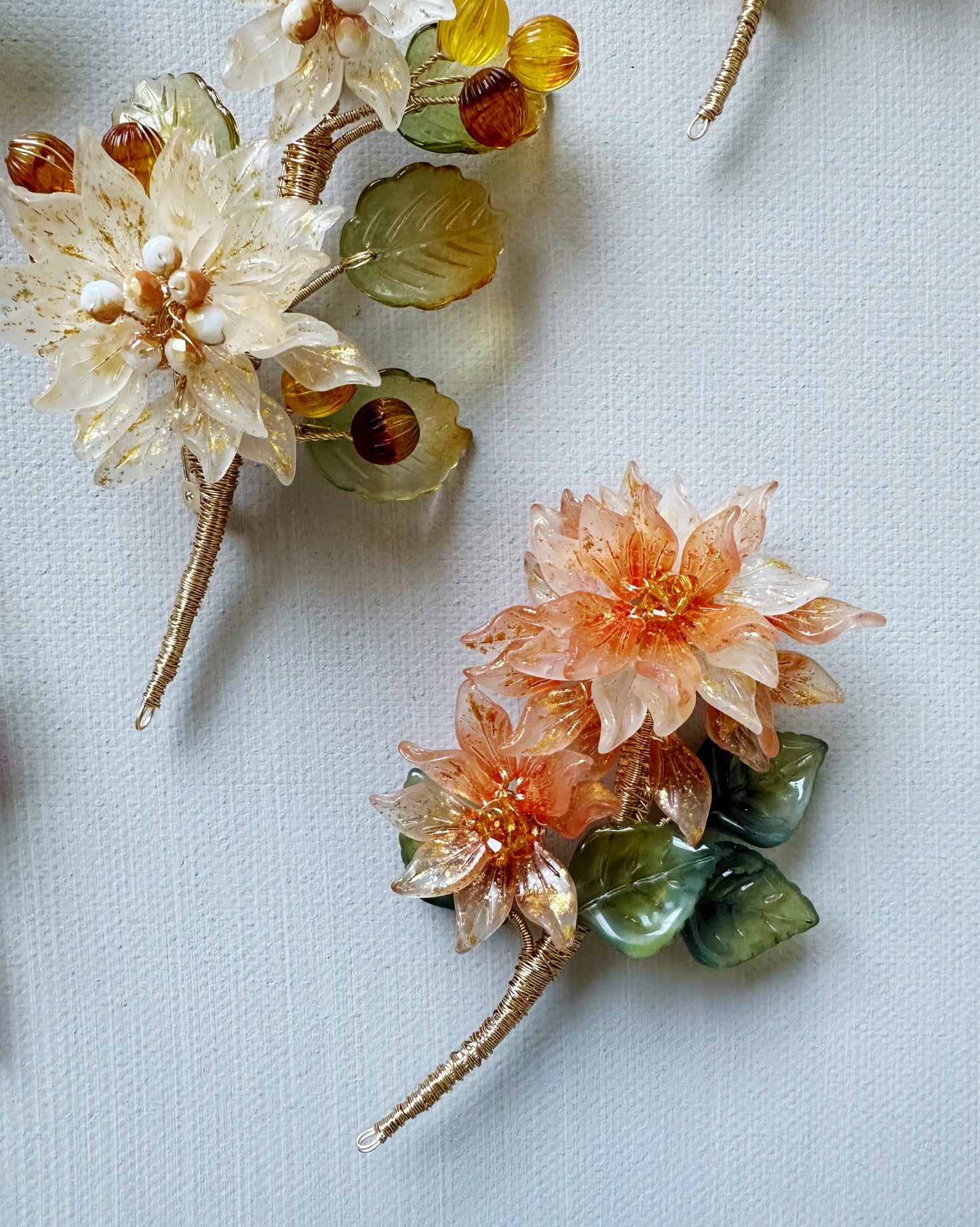 Sonnet of dahlia double flower brooch