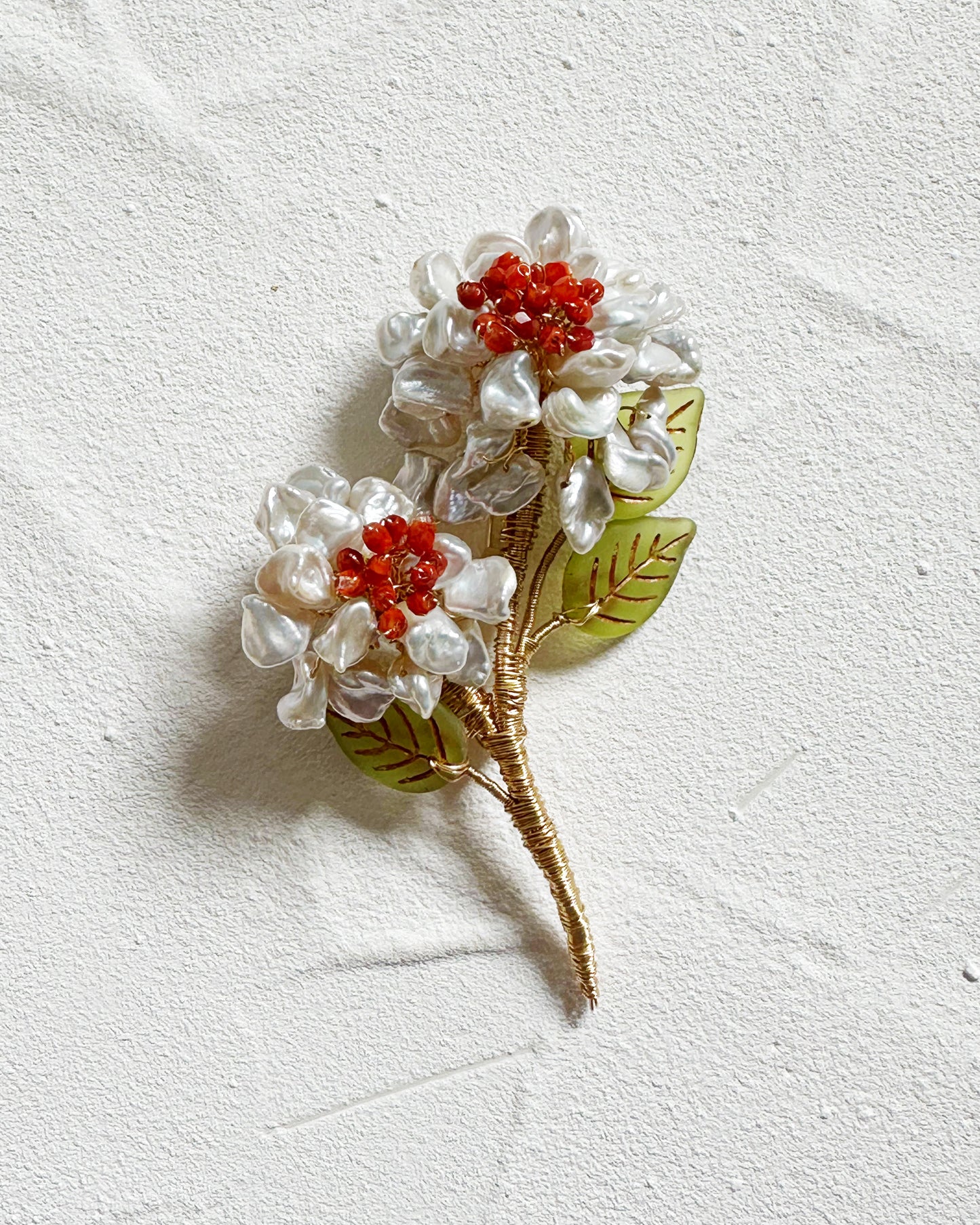 Garden of hope double peony brooch - Chinese New Year edition