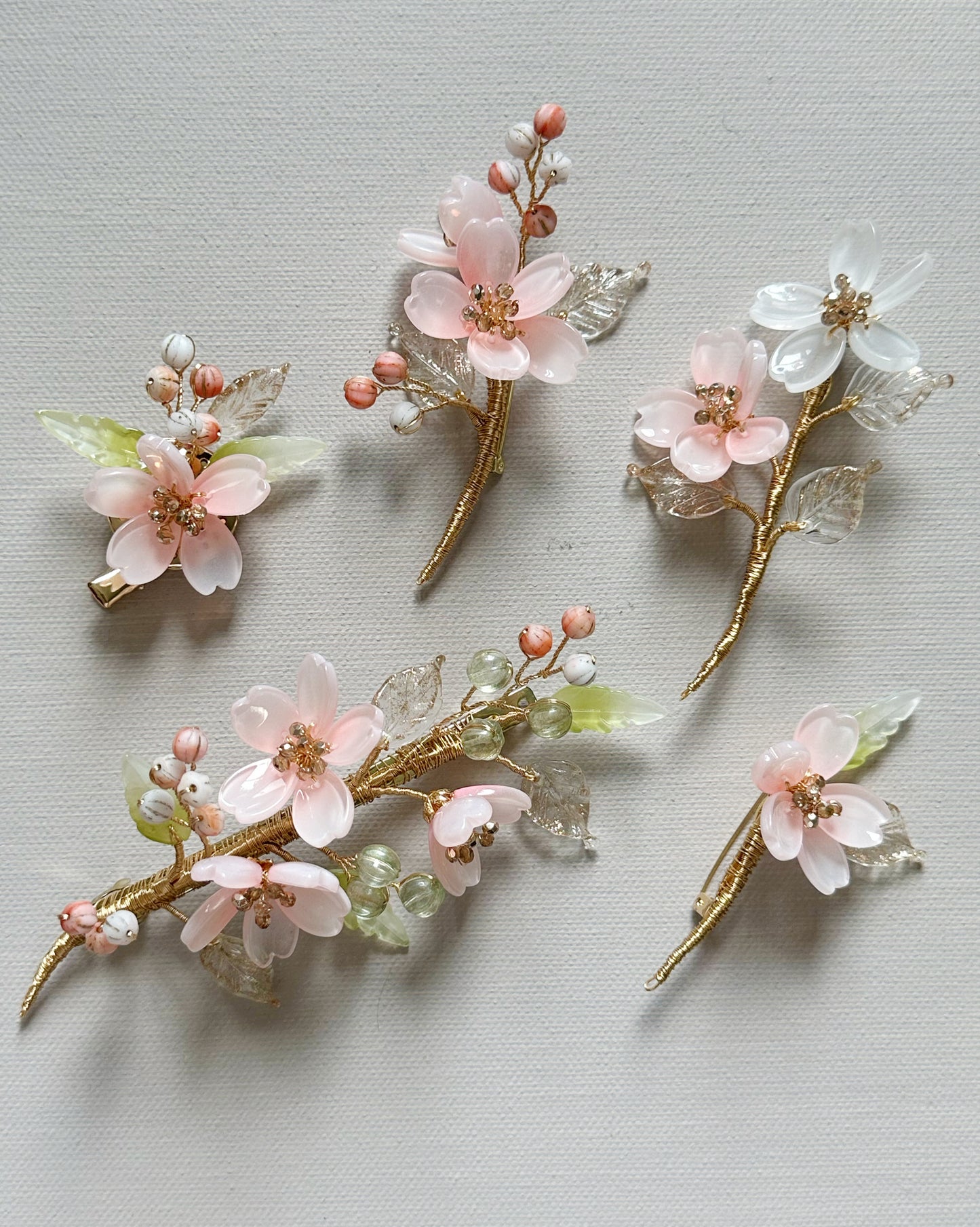 Sakura Love at Ueno small flowers with blossoms brooch