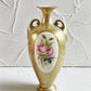 Antique Edwardian 1913 English Worcester hand painted rose porcelain vase
