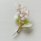 Lily of the valley brooch in pink
