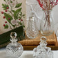 Antique Edwardian Kaheksakand cut glass perfume bottle