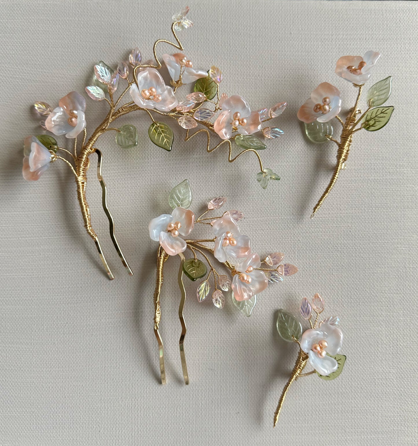Elizabeth's English garden double floral brooch