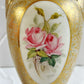 Antique Edwardian 1913 English Worcester hand painted rose porcelain vase