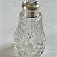 Antique 1866 Victorian sterling silver and cut glass perfume bottle