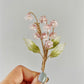Lily of the valley brooch in pink