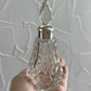 Antique 1866 Victorian sterling silver and cut glass perfume bottle