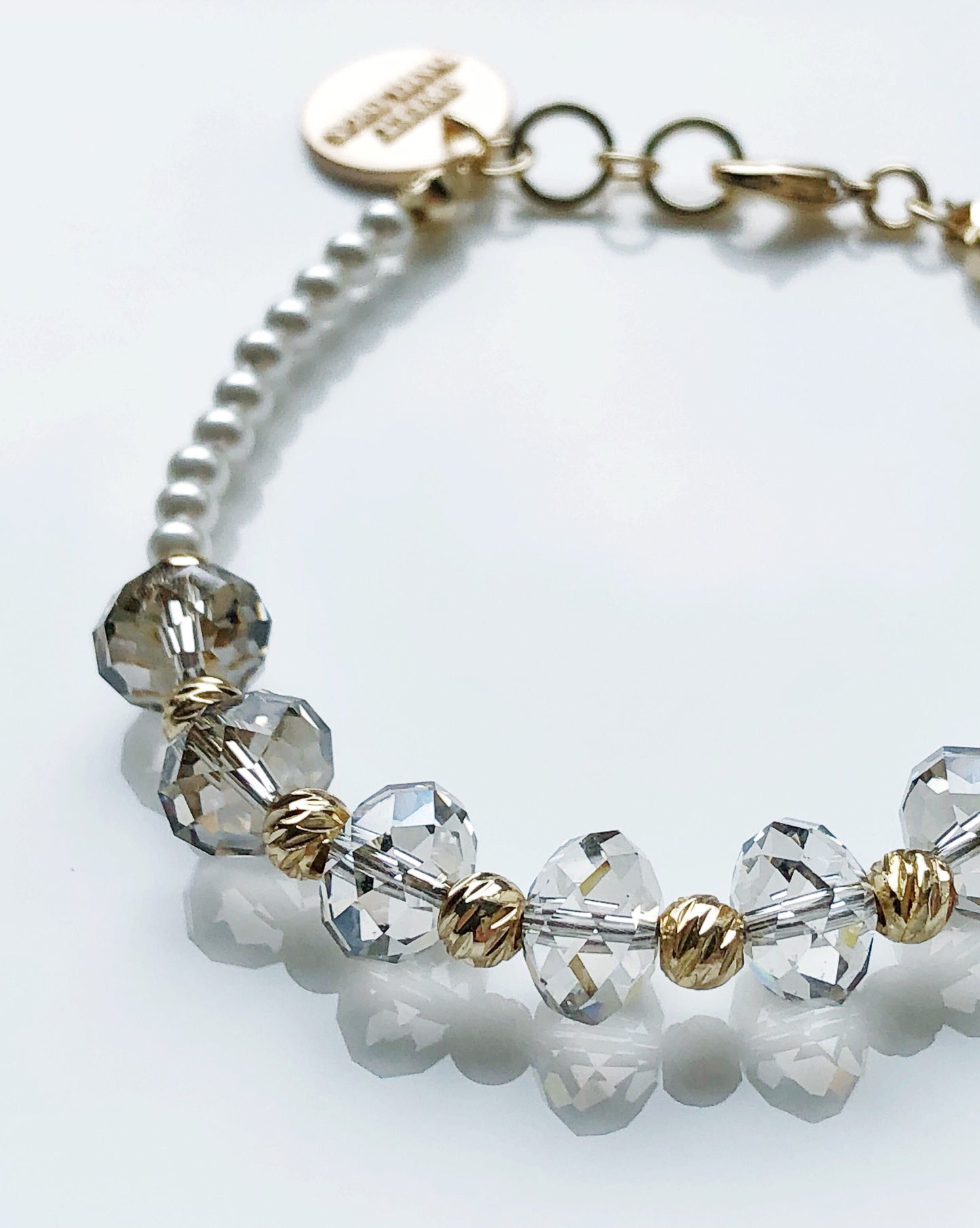 Swarovski crystal pearls and crystals bracelet