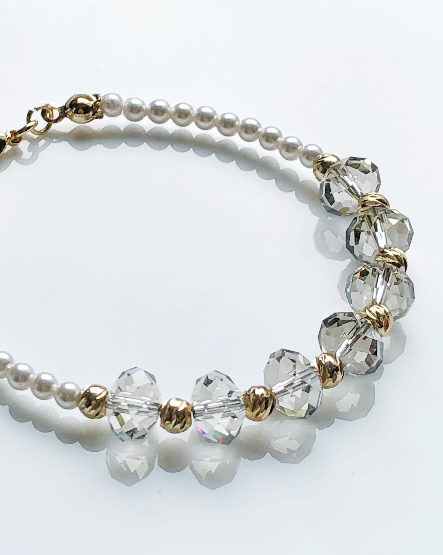 Swarovski crystal pearls and crystals bracelet