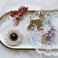 Vintage Afghan hound gold and rhinestone brooch