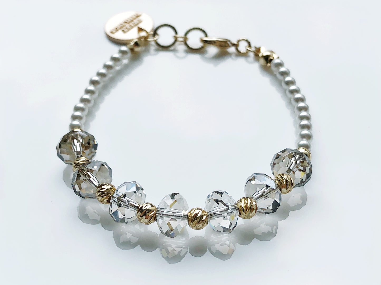 Swarovski crystal pearls and crystals bracelet