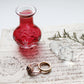 Antique glass perfume apothecary jar in red