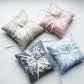 Shabby Chic Dainty Lace Ring Pillow in Slate Blue