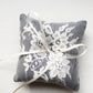 Shabby Chic Dainty Lace Ring Pillow in Slate Blue