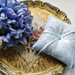 Shabby Chic Dainty Lace Ring Pillow in Vintage Blue