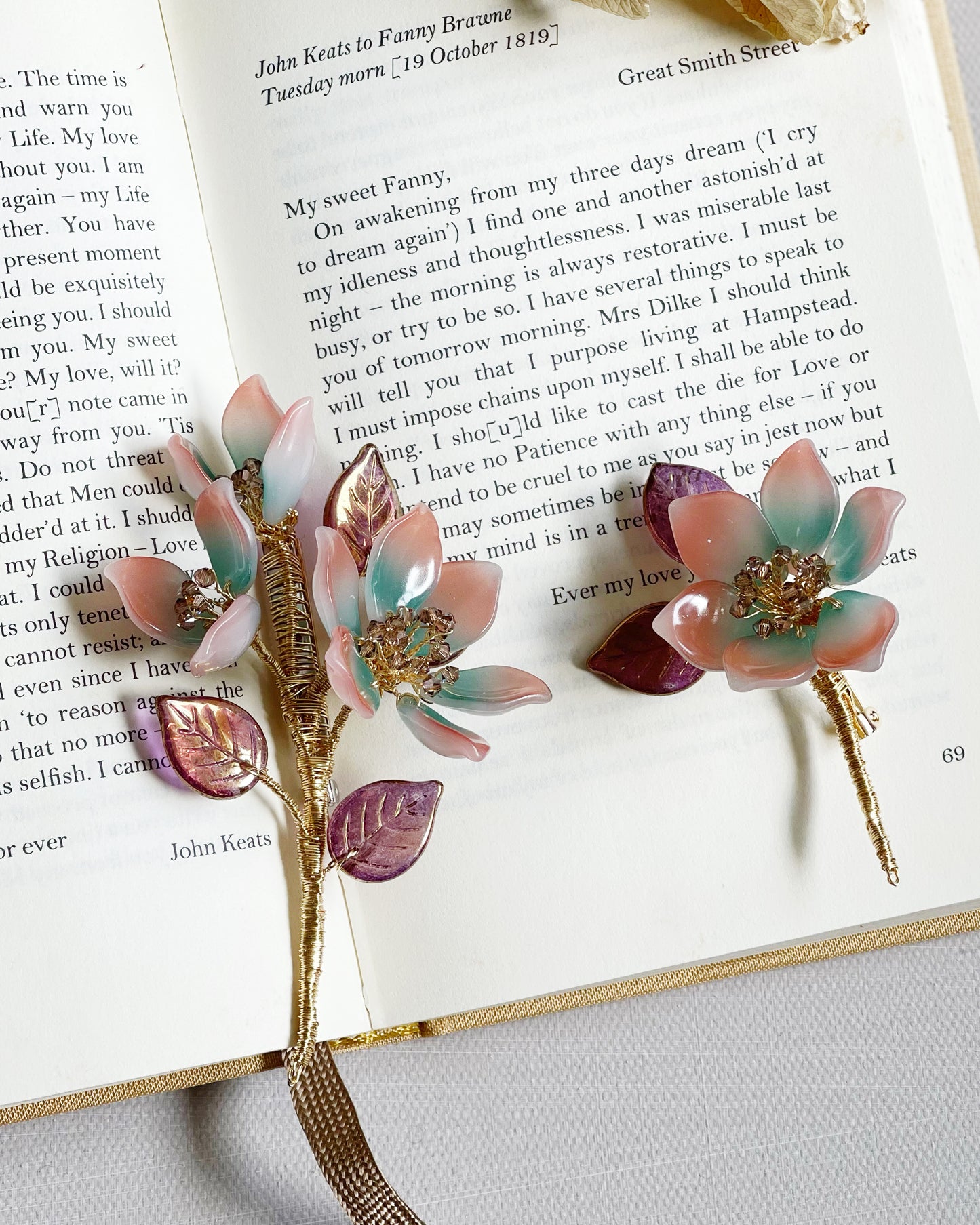 Autumn sonata in single lily brooch