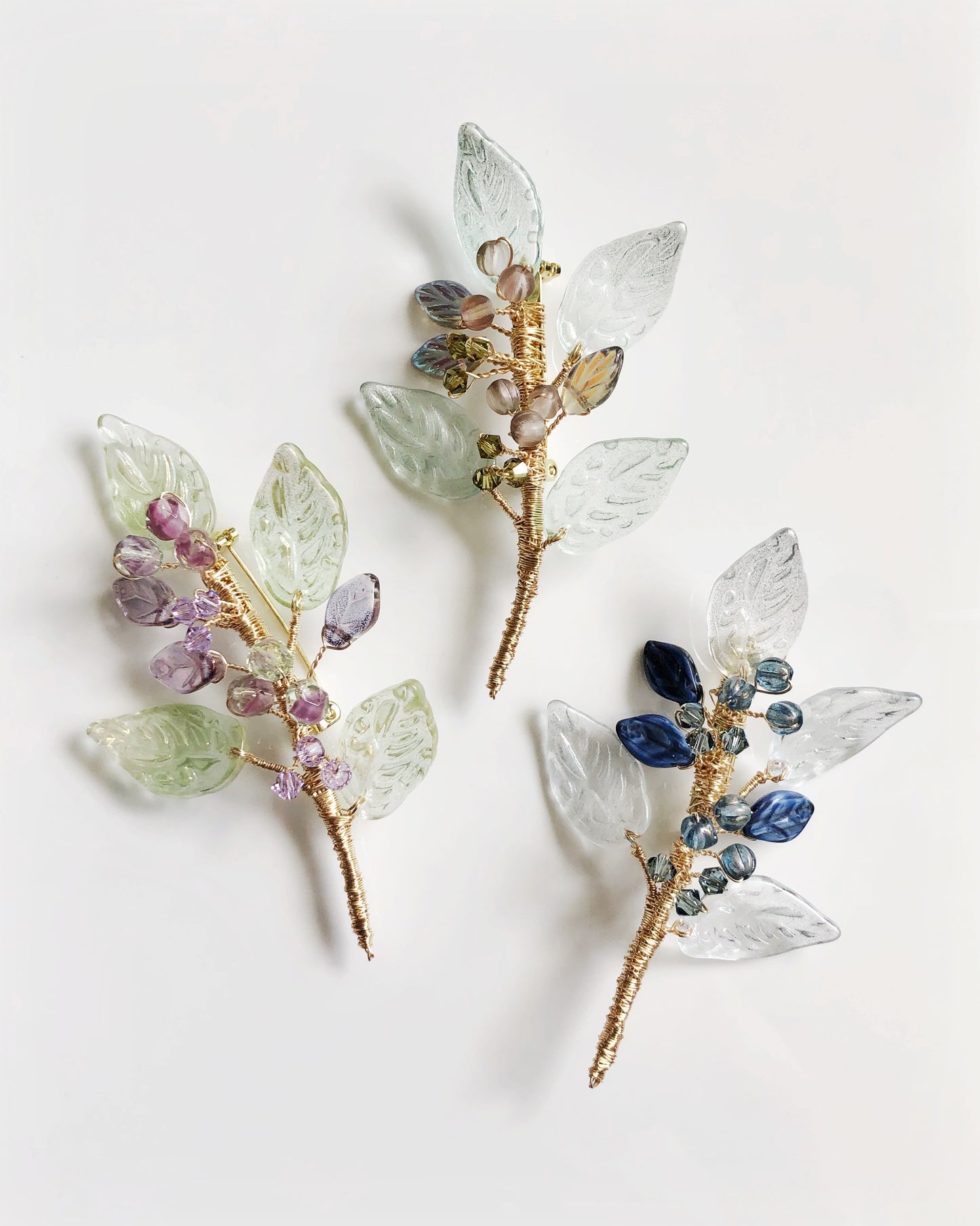 Foliage brooch in Autumn