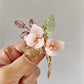 “Thank You” mini bouquet baby lily brooch in baby pink
