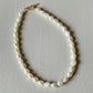 Medium white wedding pearl necklace with heart toggle