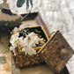 1950s Gold decorative Christmas trinket box