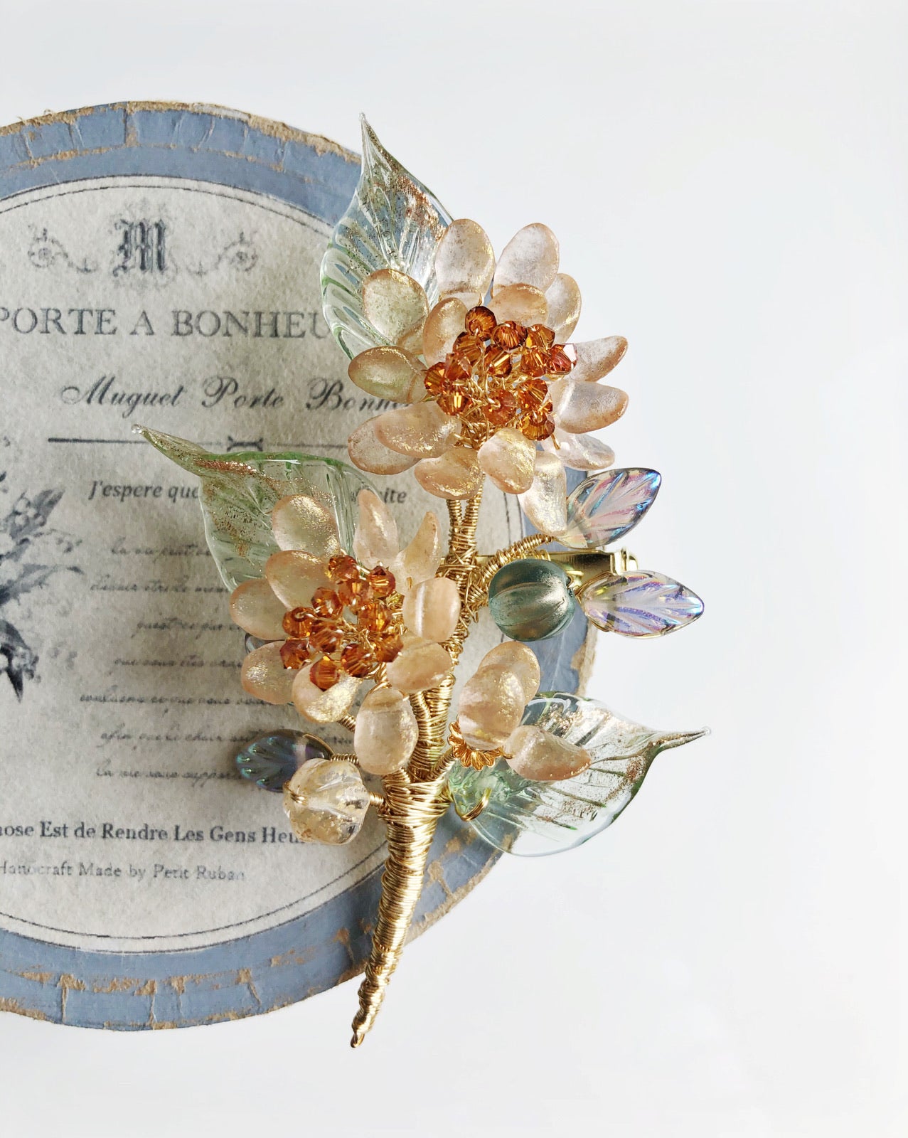 《November Palette I》LIMITED EDITION Victoria’s chrysanthemum floral bouquet brooch