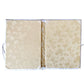 Lace and raised floral ribbon embroidery marriage certificate folder and wedding vow cards heirloom set