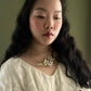 Orange blossom statement necklace