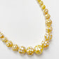 Seashell mosaic bubbles choker in sunshine yellow