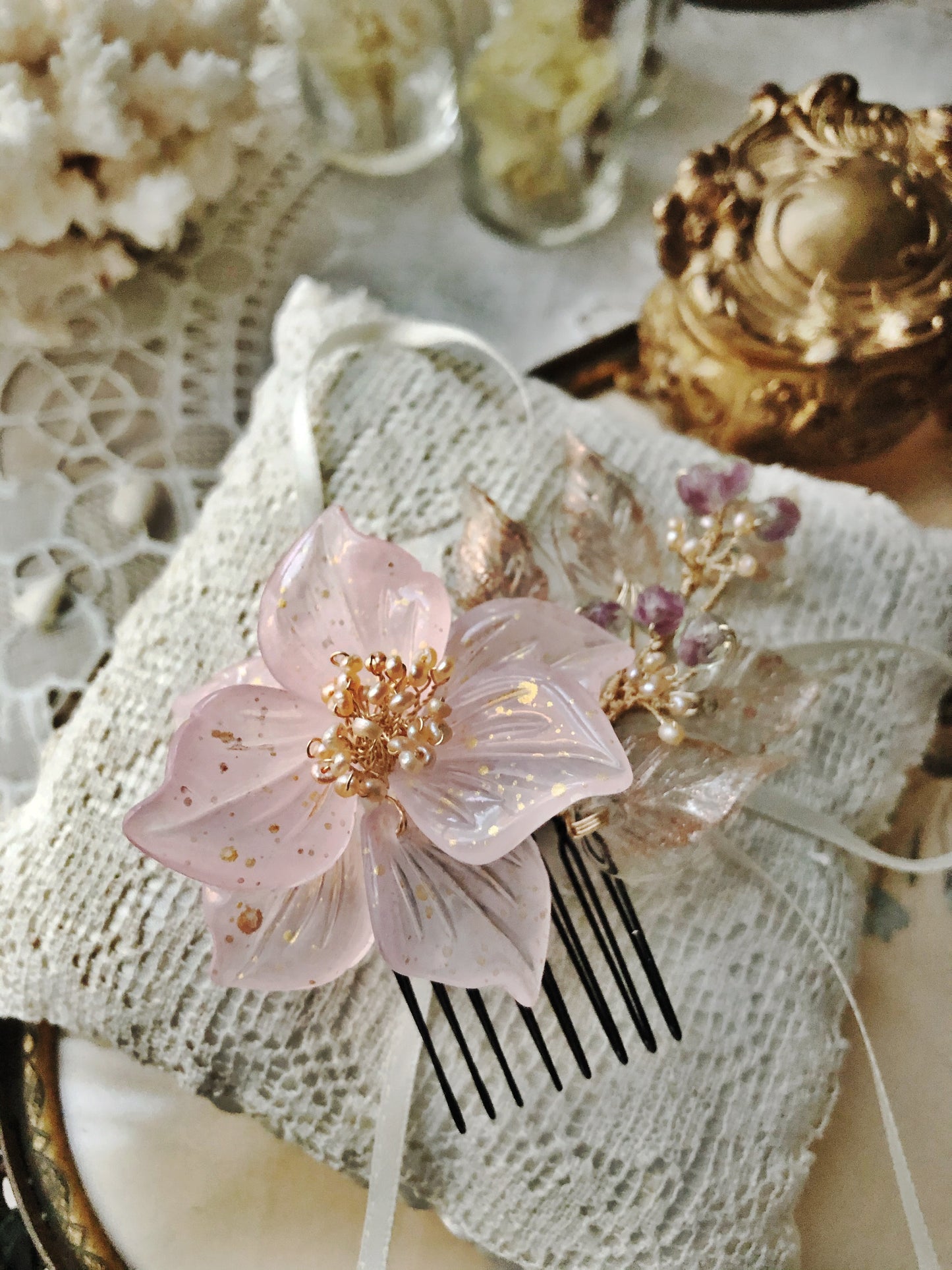 Blossoming in autumn hairpiece