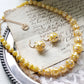 Seashell mosaic bubbles choker in sunshine yellow