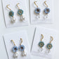 Something blue, something gold earrings with Swarovski crystals