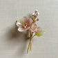 Someiyoshino sakura and blossoms bouquet brooch in antique pink