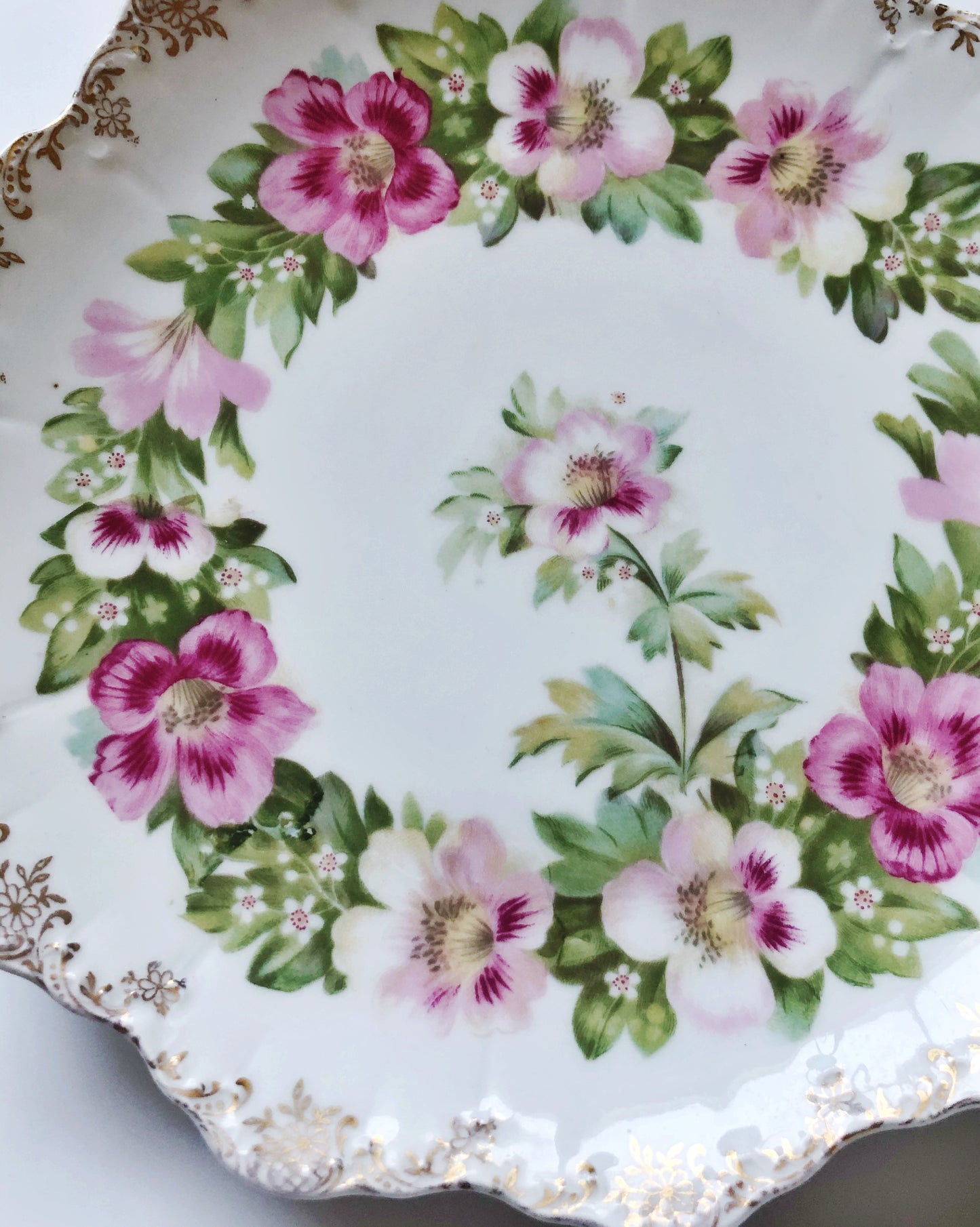 Antique Rosenthal hand painted pansies plate
