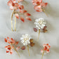 Festive red flowing red violets wedding hairpin
