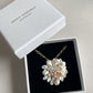 Autumn freshwater pearl peony brooch and necklace in one