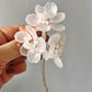 《The Sisters》Festive floral brooch in white