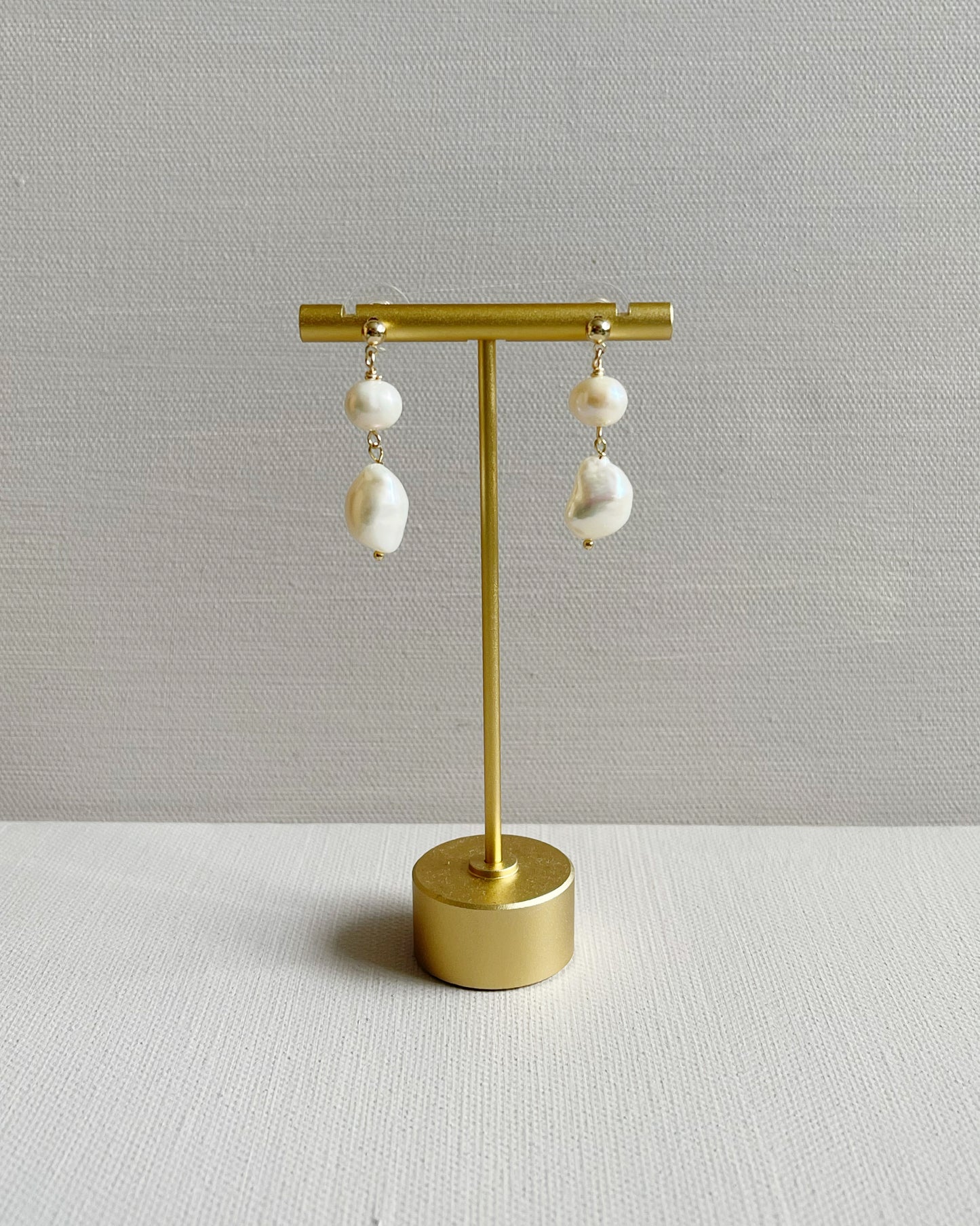 Double pearls double joy heirloom earrings