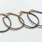 Swarovski crystals 14K gold plated beads bracelet in mocca and gold