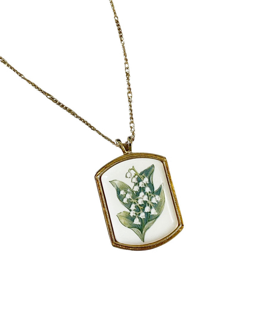 Vintage lily of the valley necklace