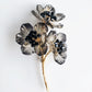 《The Sisters》Festive floral brooch in black