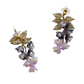 Canterbury bell flowers earrings in blueberry smoothie